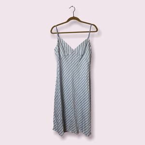 NWT Michael Kors Striped Slip Midi Dress Adjustable Spaghetti Straps Large L